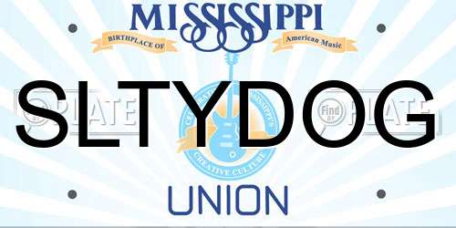SLTYDOG Mississippi License Plate