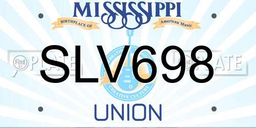 SLV698 Mississippi License Plate