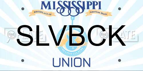 SLVBCK Mississippi License Plate