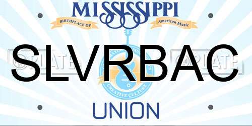 SLVRBAC Mississippi License Plate