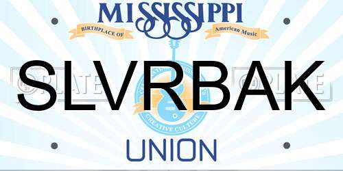 SLVRBAK Mississippi License Plate