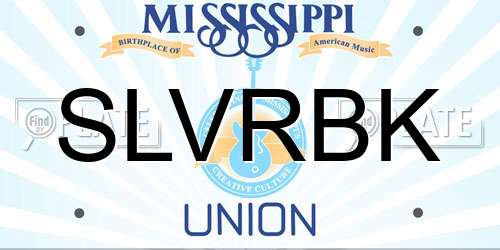 SLVRBK Mississippi License Plate