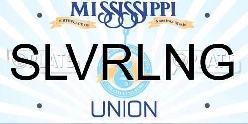 SLVRLNG Mississippi License Plate