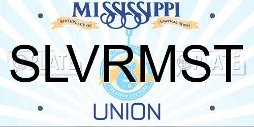 SLVRMST Mississippi License Plate