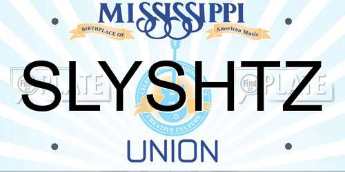 SLYSHTZ Mississippi License Plate