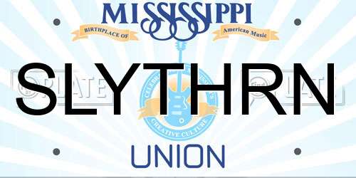 SLYTHRN Mississippi License Plate