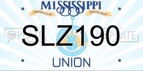 SLZ190 Mississippi License Plate