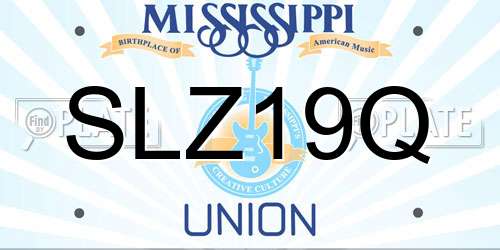 SLZ19Q Mississippi License Plate