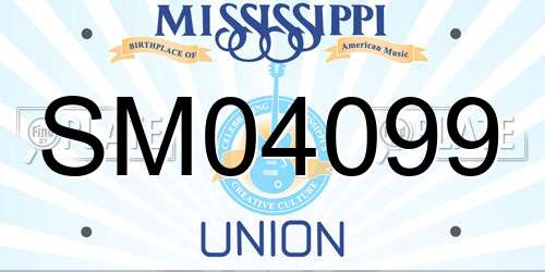 SM04099 Mississippi License Plate