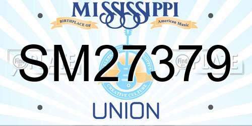 SM27379 Mississippi License Plate