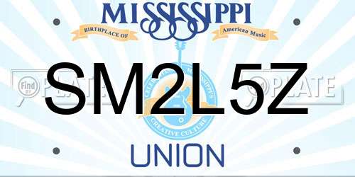 SM2L5Z Mississippi License Plate