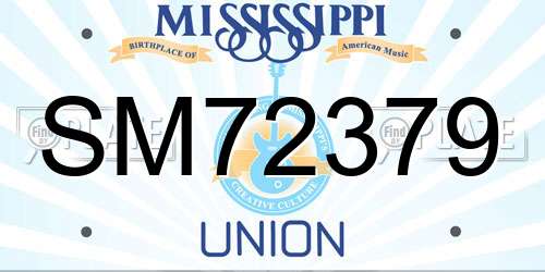 SM72379 Mississippi License Plate