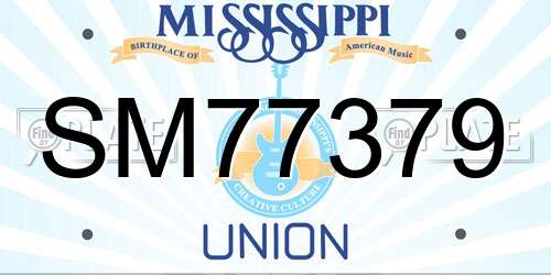 SM77379 Mississippi License Plate