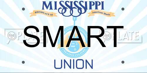 SMART Mississippi License Plate