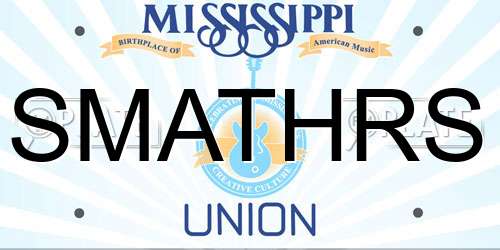 SMATHRS Mississippi License Plate
