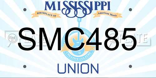 SMC485 Mississippi License Plate