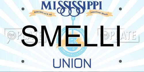 SMELLI Mississippi License Plate