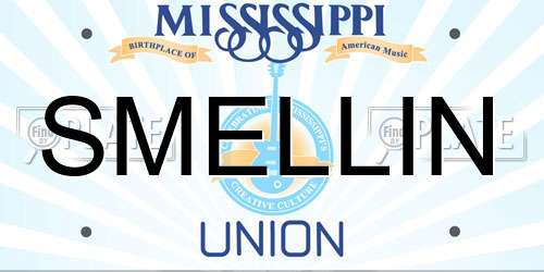 SMELLIN Mississippi License Plate