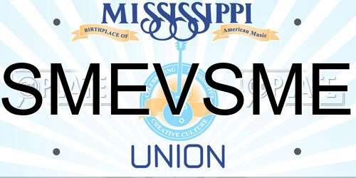 SMEVSME Mississippi License Plate