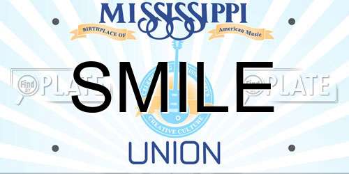 SMILE Mississippi License Plate
