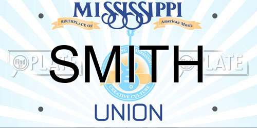 SMITH Mississippi License Plate