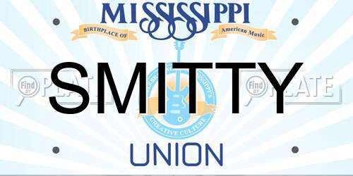 SMITTY Mississippi License Plate