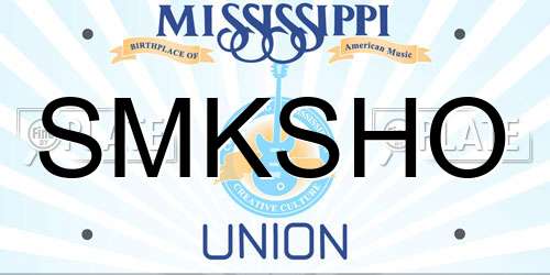 SMKSHO Mississippi License Plate