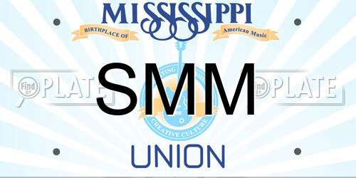 SMM Mississippi License Plate