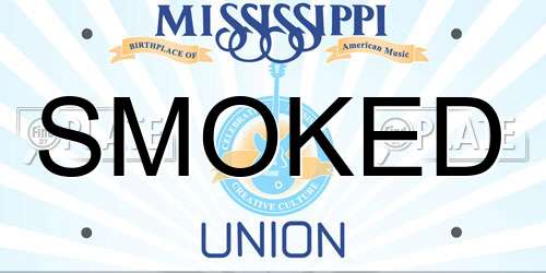 SMOKED Mississippi License Plate