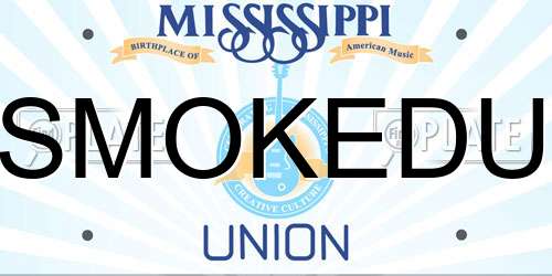 SMOKEDU Mississippi License Plate