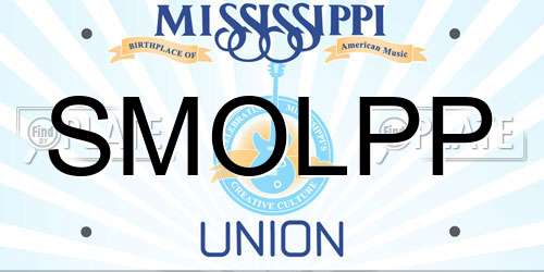SMOLPP Mississippi License Plate