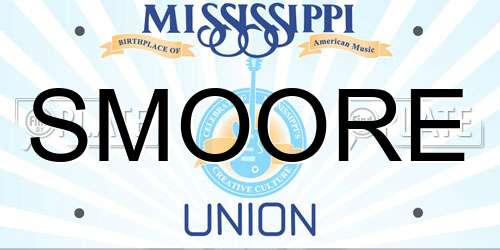 SMOORE Mississippi License Plate