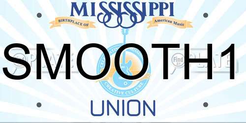 SMOOTH1 Mississippi License Plate