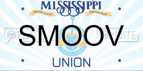 SMOOV Mississippi License Plate