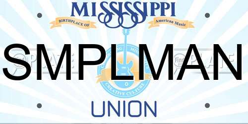 SMPLMAN Mississippi License Plate