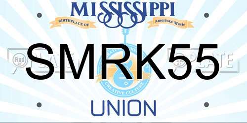 SMRK55 Mississippi License Plate