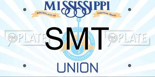 SMT Mississippi License Plate
