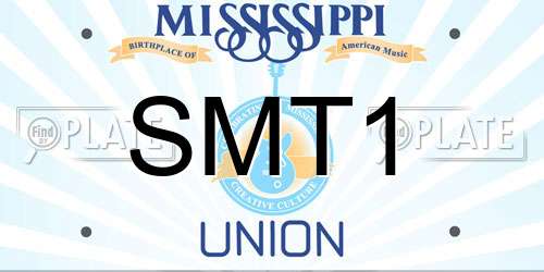 SMT1 Mississippi License Plate