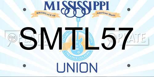 SMTL57 Mississippi License Plate