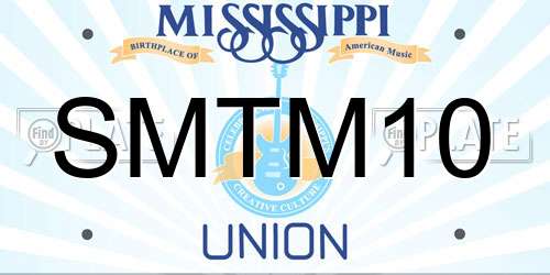 SMTM10 Mississippi License Plate