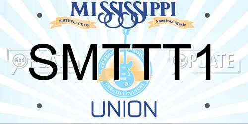SMTTT1 Mississippi License Plate