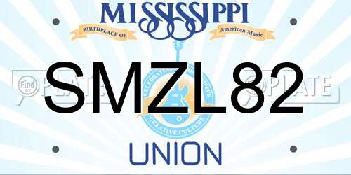 SMZL82 Mississippi License Plate