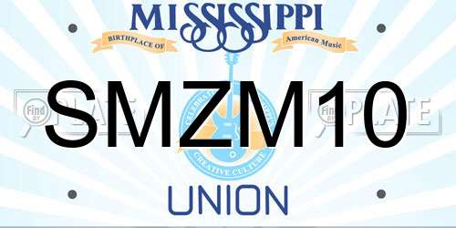 SMZM10 Mississippi License Plate