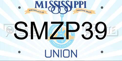 SMZP39 Mississippi License Plate