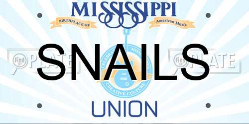 SNAILS Mississippi License Plate
