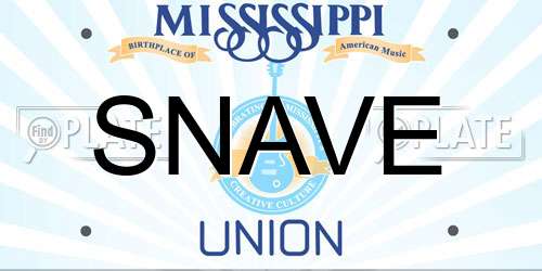 SNAVE Mississippi License Plate