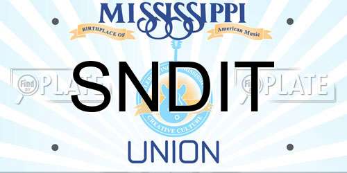 SNDIT Mississippi License Plate