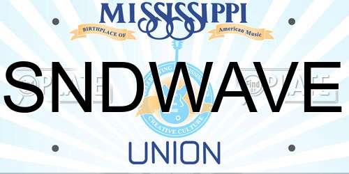 SNDWAVE Mississippi License Plate