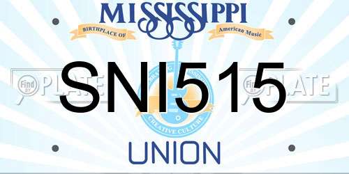 SNI515 Mississippi License Plate