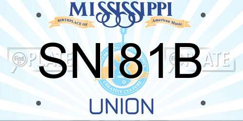 SNI81B Mississippi License Plate